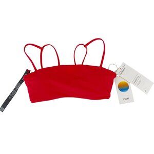 Vuori Dune Bikini Top Vermillion Red Size XS NEW NWT Swim Removable Pads